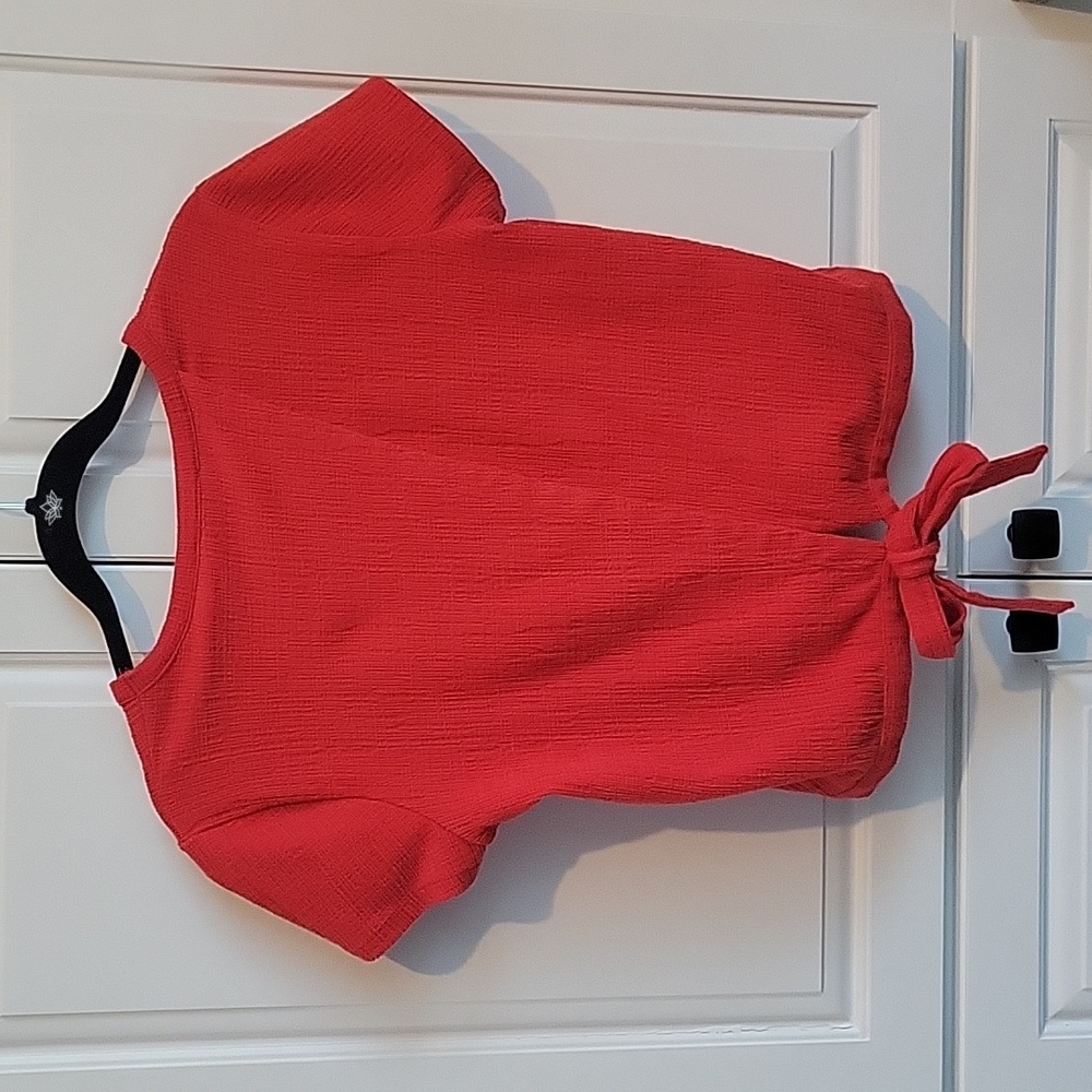 Madewell Red split back top S